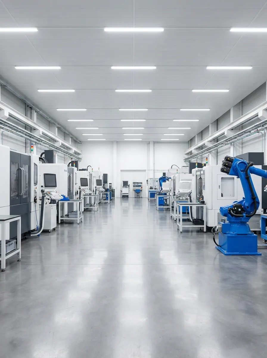 Exterior or production-floor view conveying a US-focused manufacturing base.